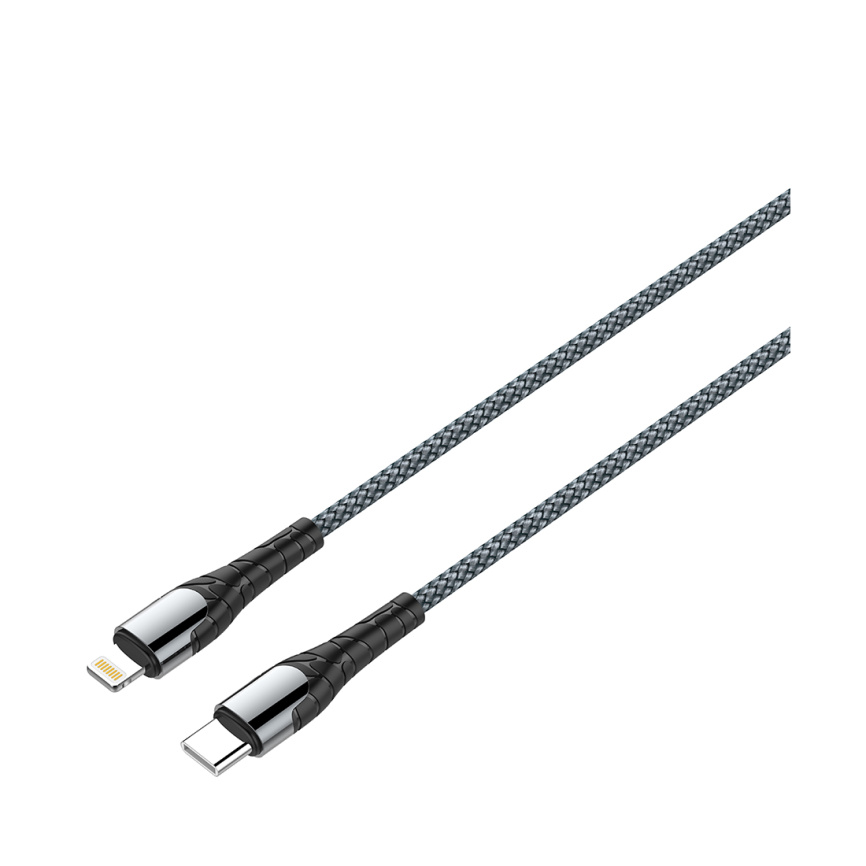 Интерфейсный кабель LDNIO Type-C to Lightning LC111 30W Fast Charging FDY 1м Серый фото 1