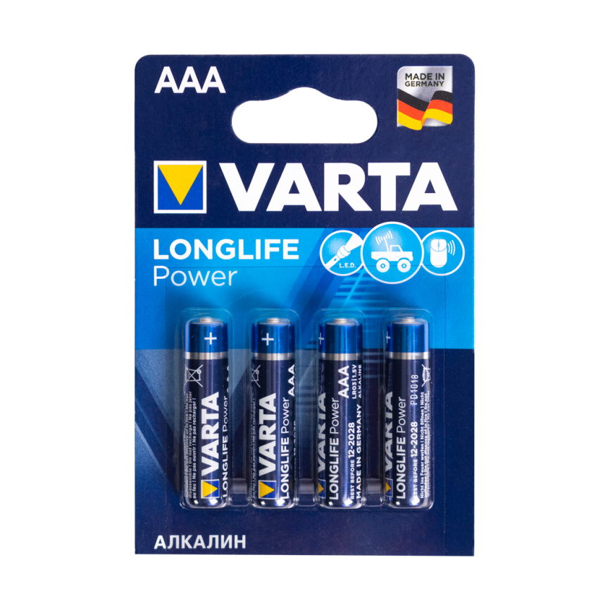 Батарейка VARTA Longlife Power Micro 1.5V - LR03/ AAA (4 шт) фото 2