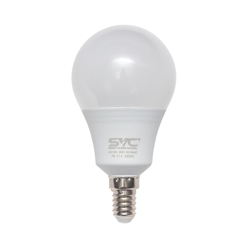 Эл. лампа светодиодная SVC LED G45-7W-E14-4200K, Нейтральный фото 1