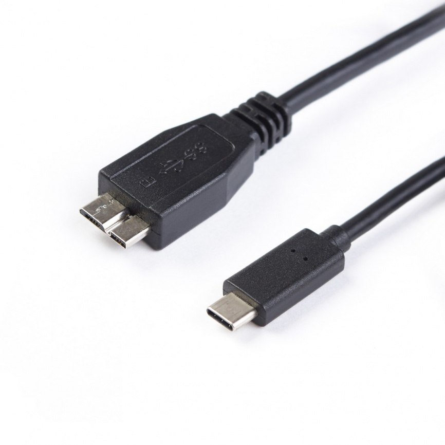 Интерфейсный кабель MICRO-B USB на USB-C 3.1 SHIP USB308-1P Пол. пакет фото 1