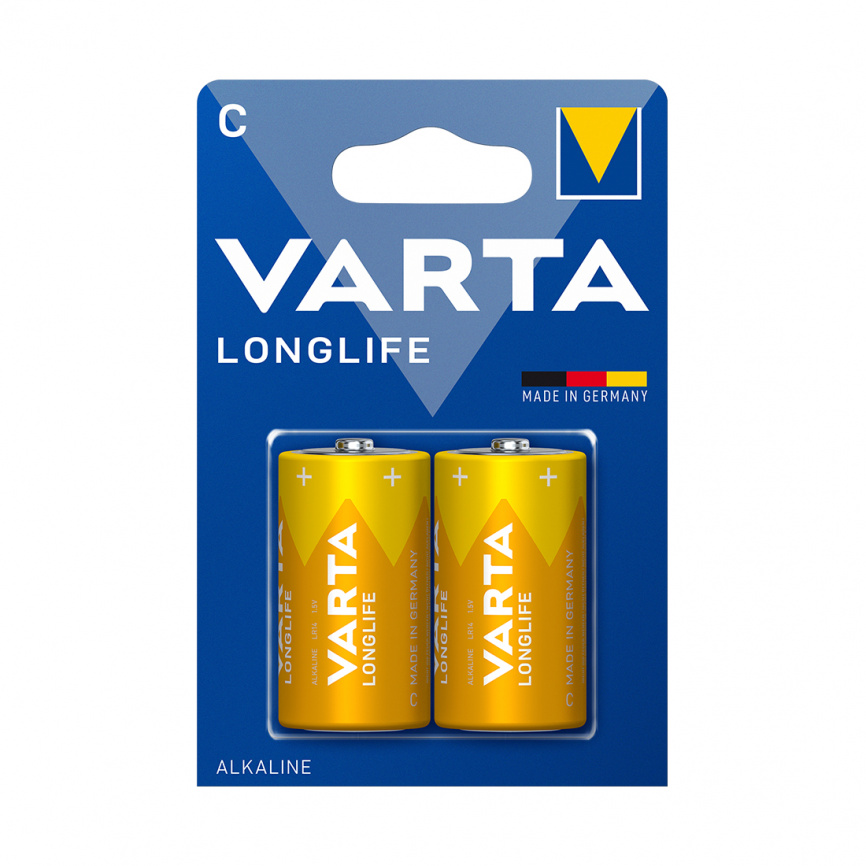 Батарейка VARTA Longlife Baby 1.5V - LR14/ C 2 шт. в блистере фото 1