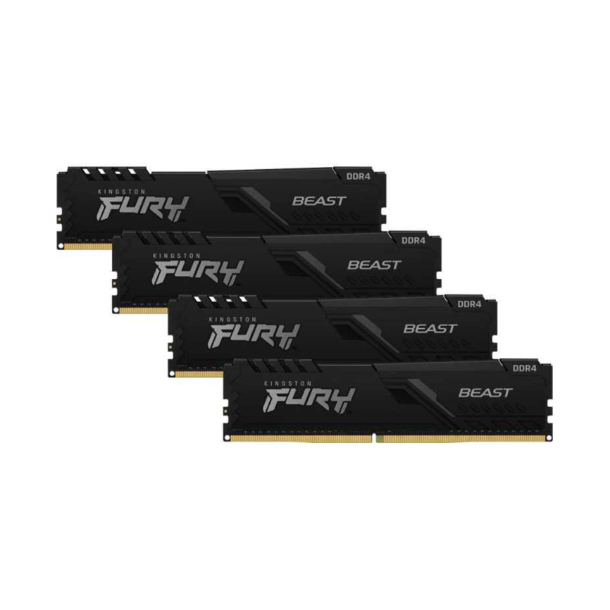 Комплект модулей памяти Kingston FURY Beast Black KF432C16BBK4/128 DDR4 128GB (Kit 4x32GB) 3200MHz фото 2