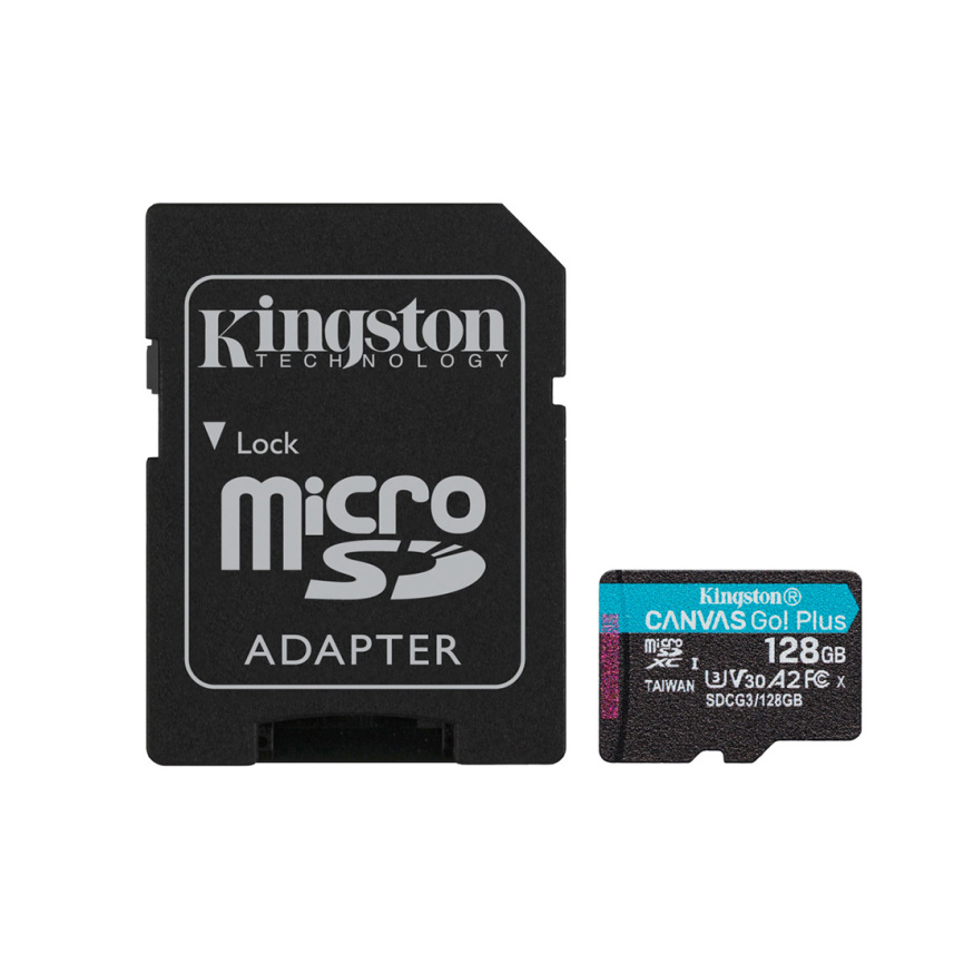 Карта памяти Kingston SDCG3/128GB A2 U3 V30 128GB + адаптер фото 1