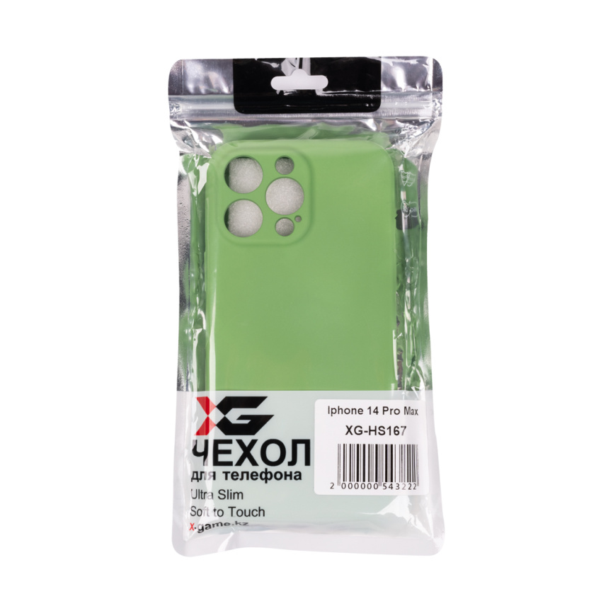 Чехол для телефона X-Game XG-HS167 для Iphone 14 Pro Max Силиконовый Светло-зеленый фото 3