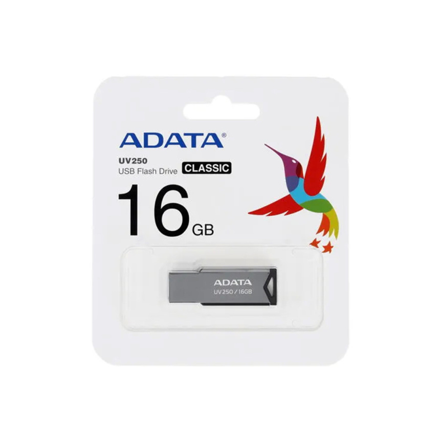 USB-накопитель ADATA AUV250-16G-RBK 16GB Серебристый фото 3