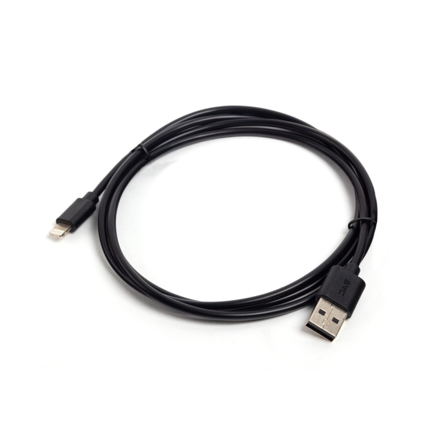 Интерфейсный кабель USB-Lightning SVC LHT-PV0120BK-P, 30В, Чёрный, Пол. пакет, 1.2 м фото 1