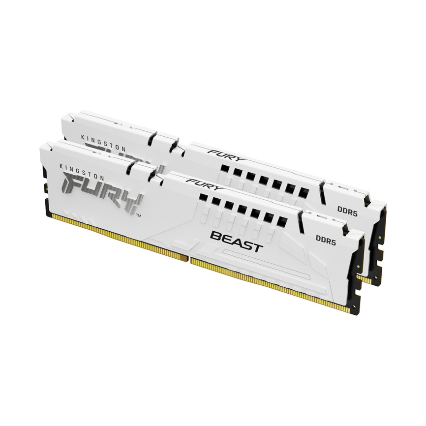 Комплект модулей памяти Kingston FURY Beast White EXPO KF552C36BWEK2-32 DDR5 32GB (Kit 2x16GB) 5200M фото 1