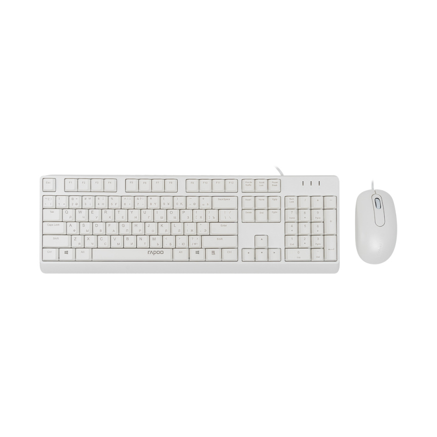 Комплект Клавиатура + Мышь Rapoo X130PRO White фото 2