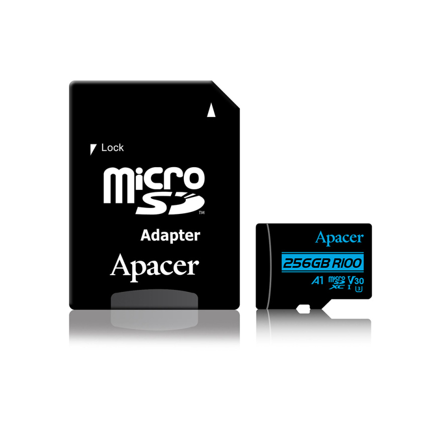 Карта памяти Apacer AP256GMCSX10U7-R 256GB + адаптер фото 1