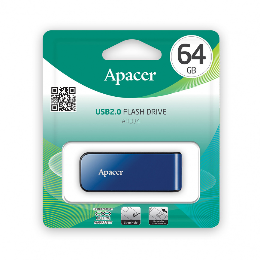 USB-накопитель Apacer AH334 64GB Синий фото 3