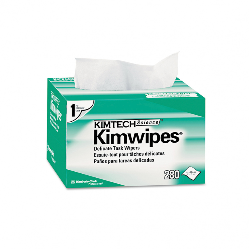 Салфетки безворсовые Kimtech-kimwipes для очистки волоконно-оптических коннекторов фото 1