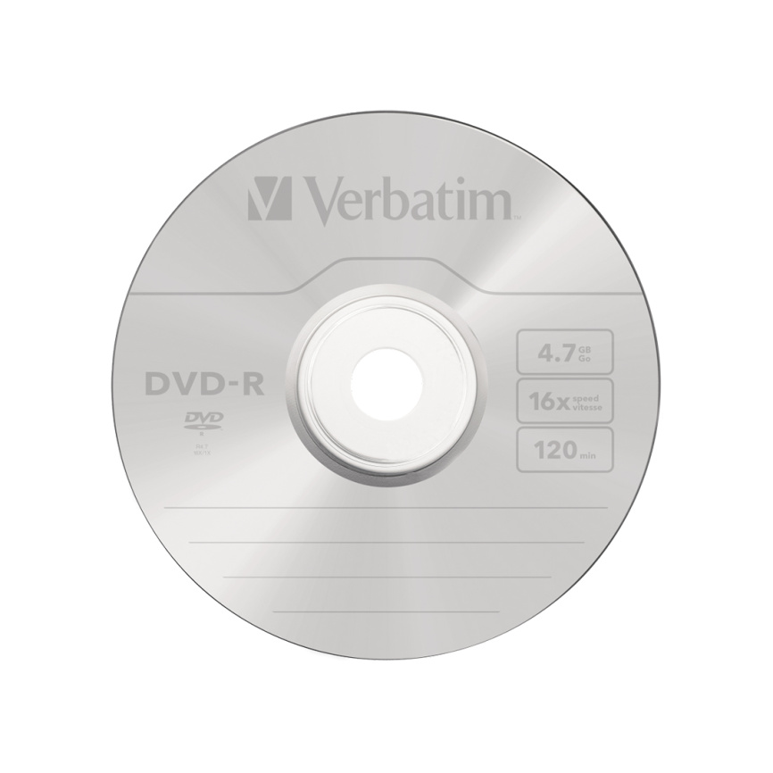 Диск DVD-R Verbatim (43547) 4.7GB 1штука Незаписанный фото 1