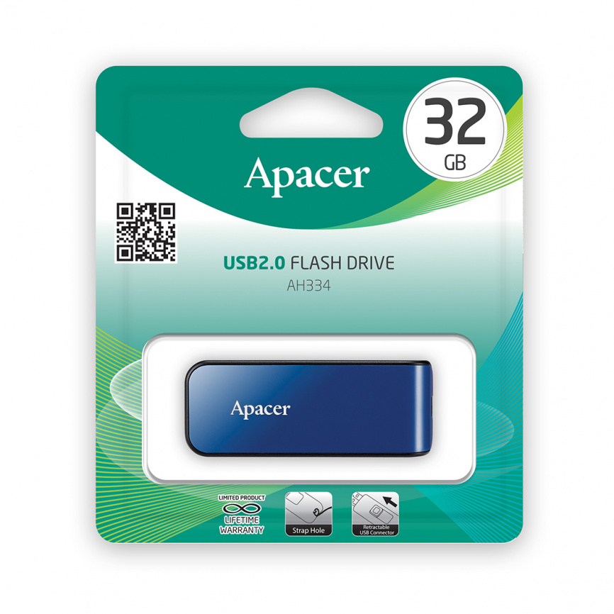 USB-накопитель Apacer AH334 32GB Синий фото 3