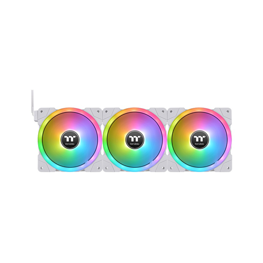 Кулер для компьютерного корпуса Thermaltake SWAFAN EX12 RGB PC Cooling Fan White (3-Fan Pack) фото 3