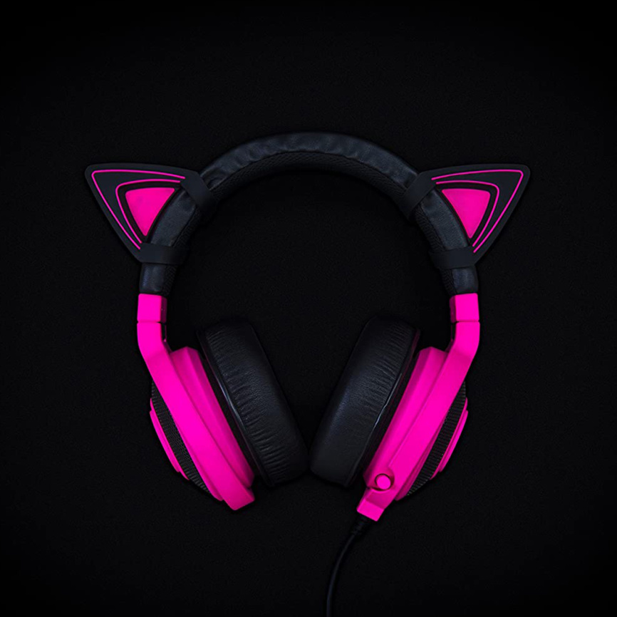 Накладные кошачьи ушки на гарнитуру Razer Kitty Ears for Kraken - Neon Purple фото 2