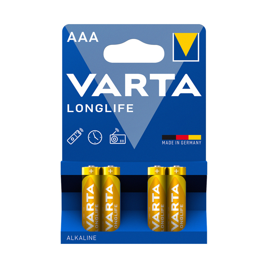 Батарейка VARTA Longlife Micro 1.5V - LR03/ AAA (4 шт) фото 1