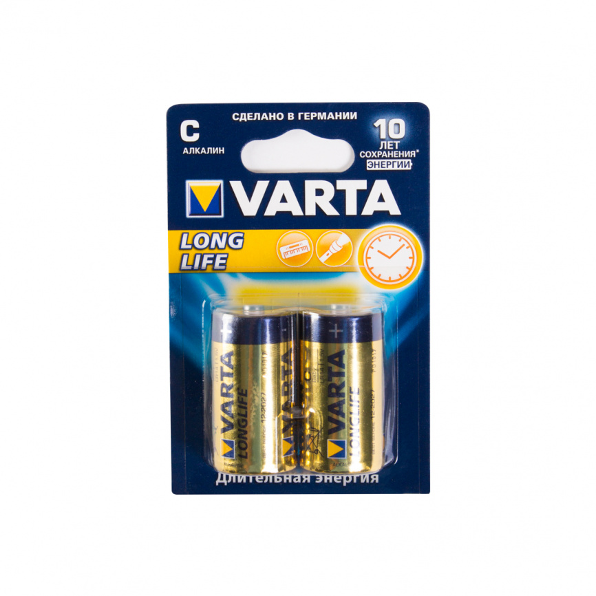 Батарейка VARTA Longlife Baby 1.5V - LR14/ C 2 шт. в блистере фото 2
