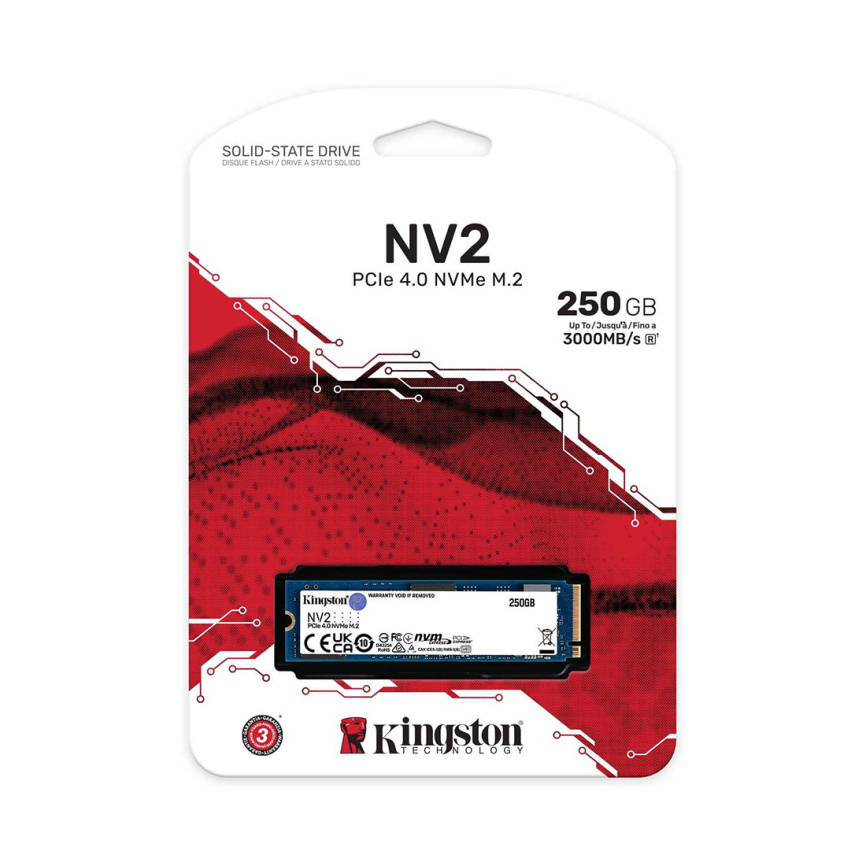 Твердотельный накопитель SSD Kingston NV2 SNV2S/250G M.2 NVMe PCIe 4.0x4 фото 3