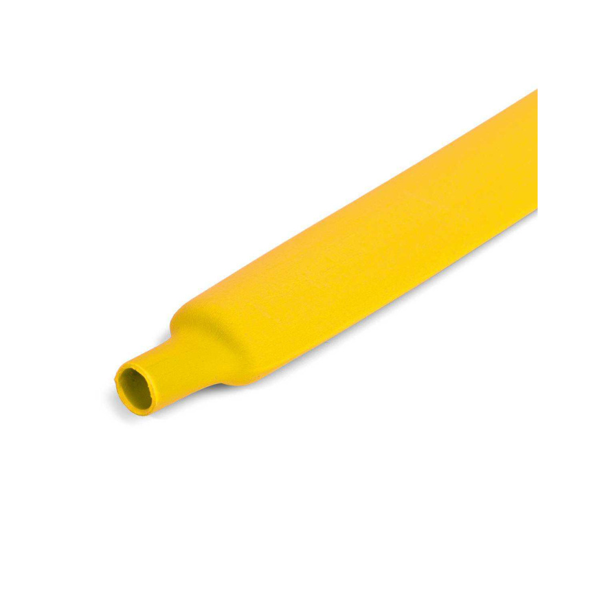 Трубка термоусаживаемая Deluxe 12/6 жёлтая (100 м в упаковке) фото 1