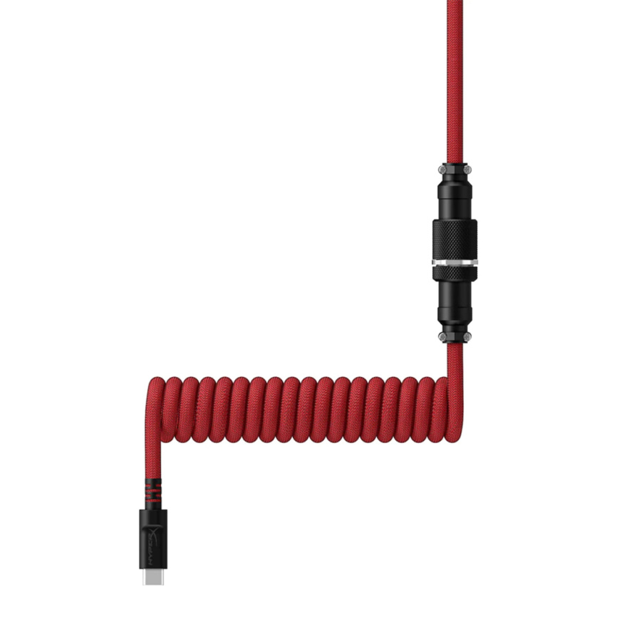 Провод для механической клавиатуры HyperX USB-C Coiled Cable Red-Black 6J677AA фото 2
