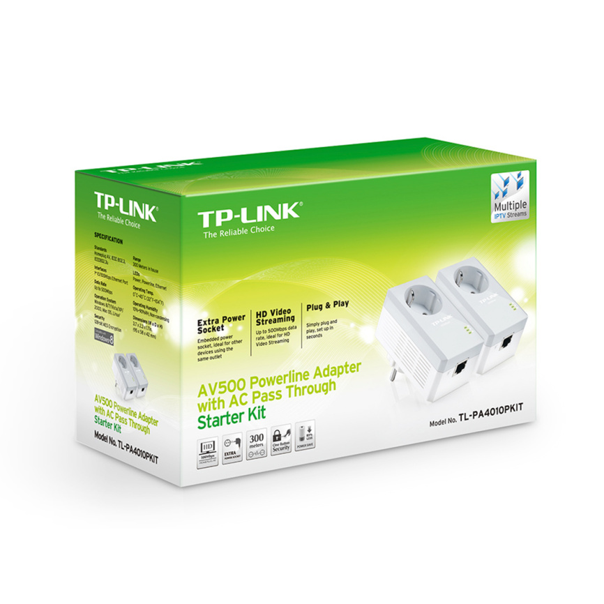 Комплект Powerline адаптеров TP-Link TL-PA4010PKIT фото 2