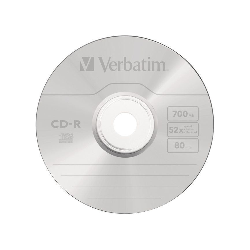 Диск CD-R Verbatim (43352) 700MB 25штук Незаписанный фото 1