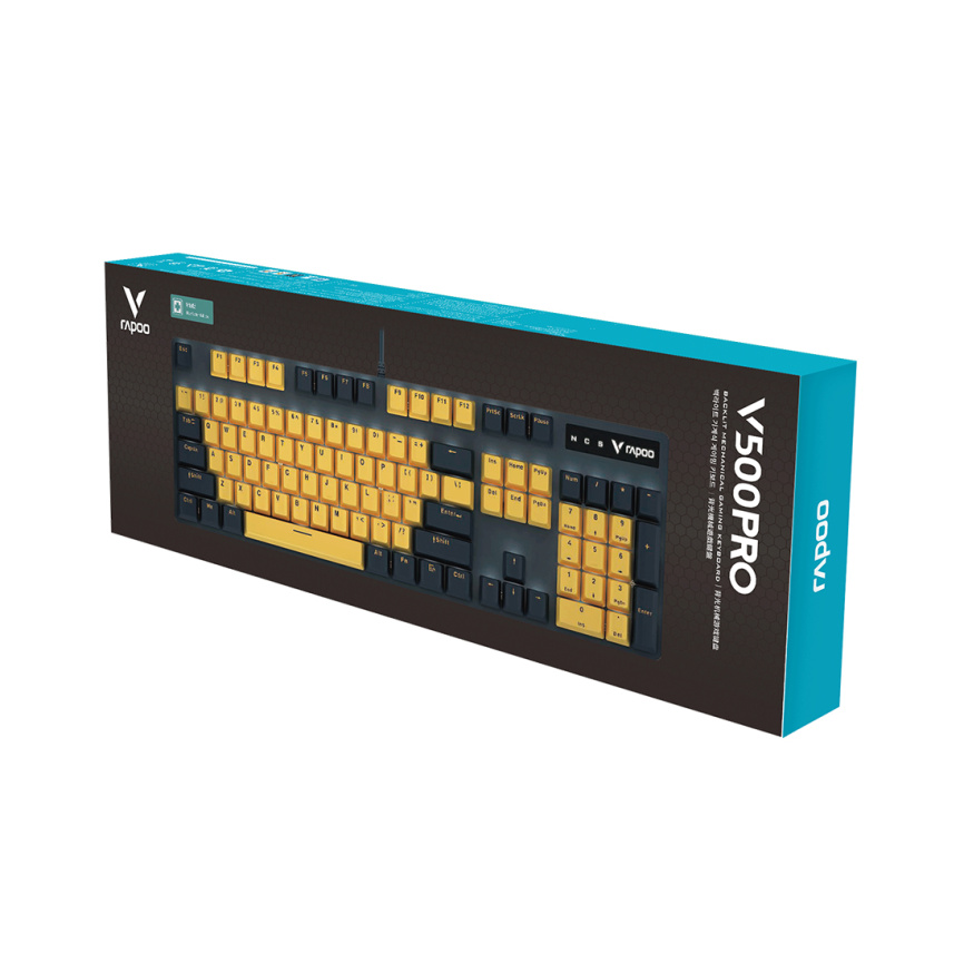 Клавиатура Rapoo V500PRO Yellow Blue фото 3