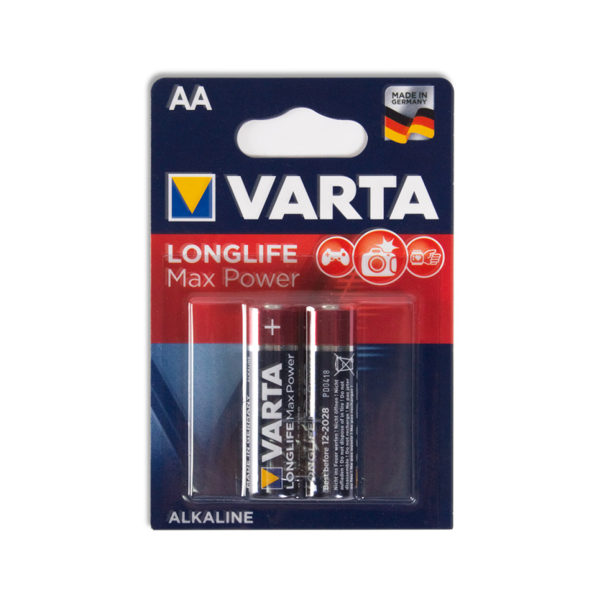 Батарейка VARTA Longlife Power Max Mignon 1.5V - LR6/AA 2 шт в блистере фото 2