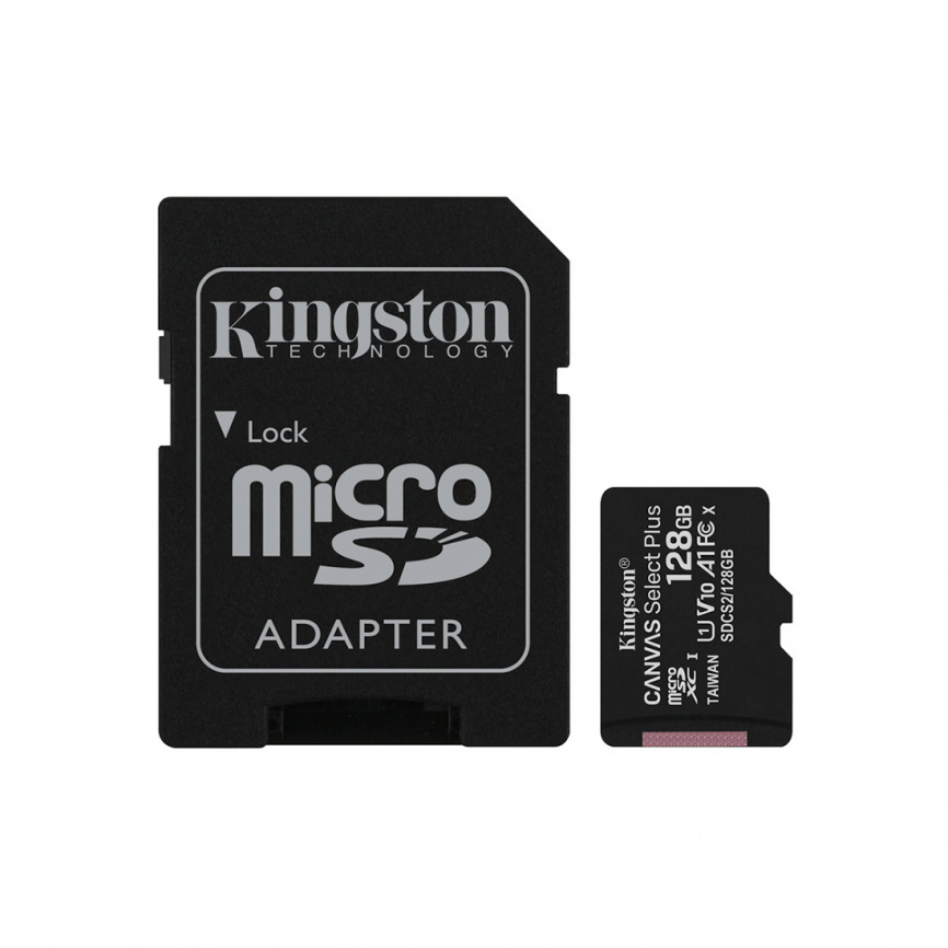 Карта памяти Kingston SDCS2/128GB Class 10 128GB + адаптер фото 2