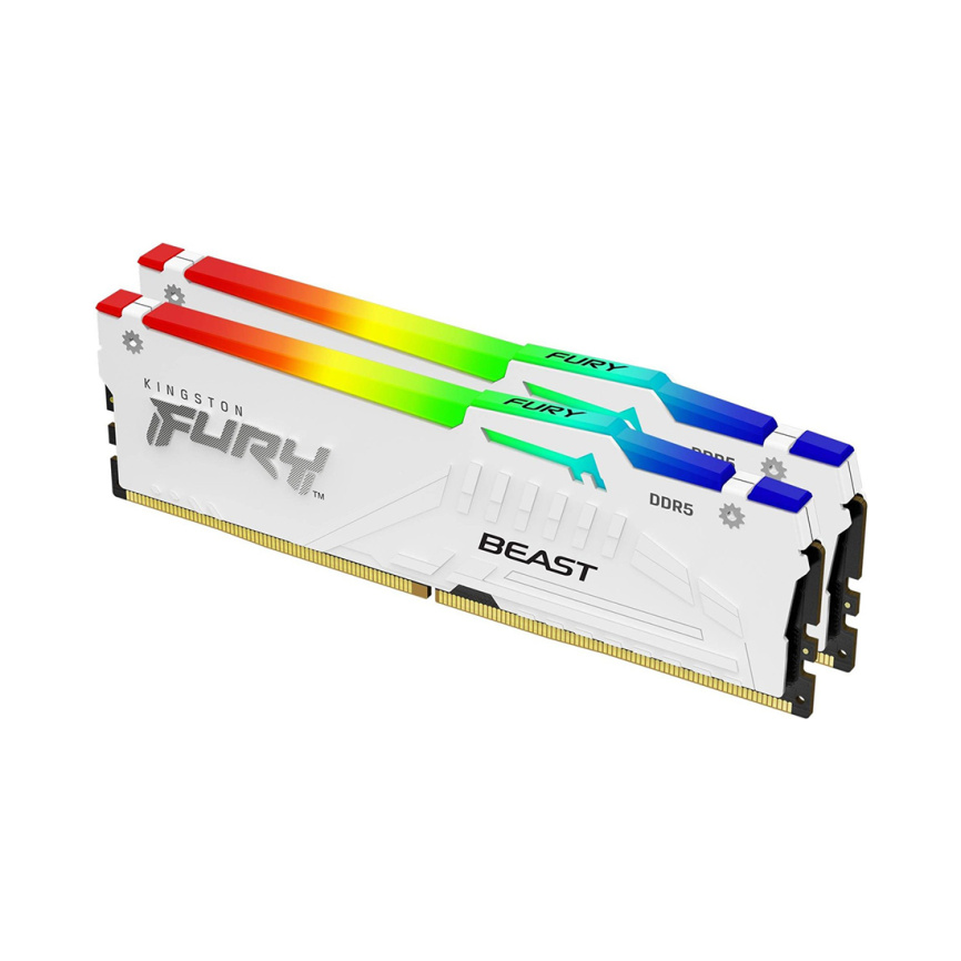 Комплект модулей памяти Kingston FURY Beast White RGB EXPO KF552C36BWEAK2-32 DDR5 32GB (Kit 2x16GB) фото 1