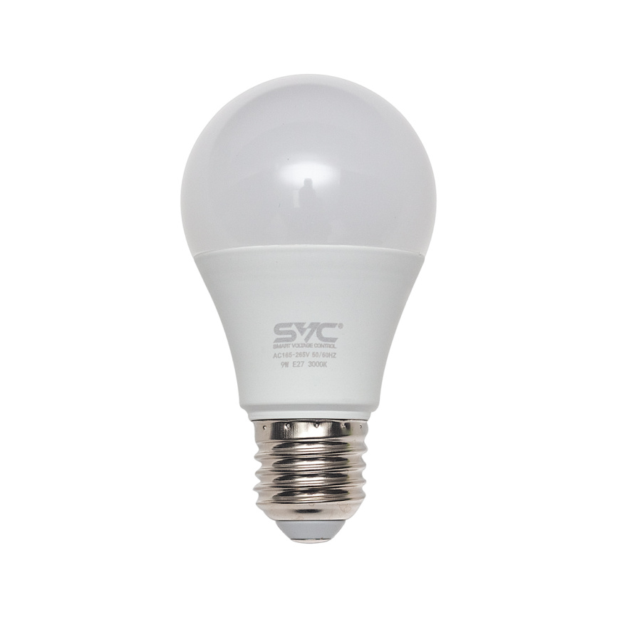Эл. лампа светодиодная SVC LED A60-9W-E27-3000K, Тёплый фото 1