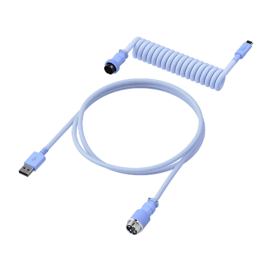 Провод для механической клавиатуры HyperX USB-C Coiled Cable Light Purple 6J682AA фото 1