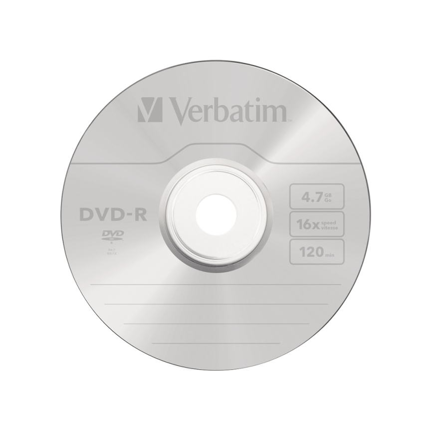 Диск DVD-R Verbatim (43523) 4.7GB 10штук Незаписанный фото 1