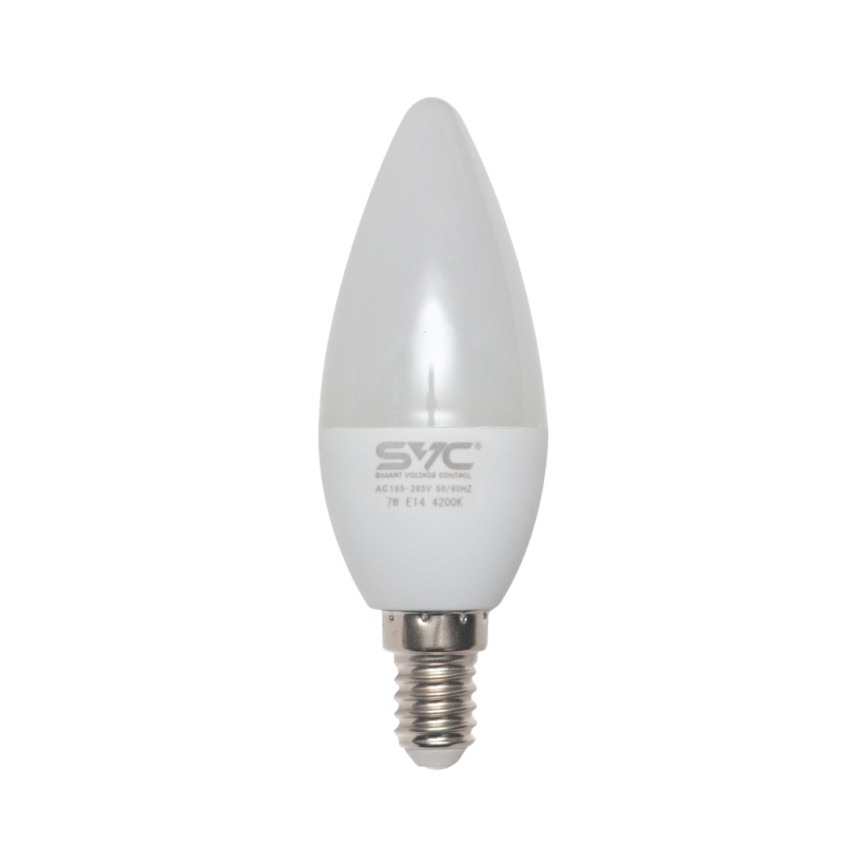 Эл. лампа светодиодная SVC LED C35-7W-E14-4200K, Нейтральный фото 1