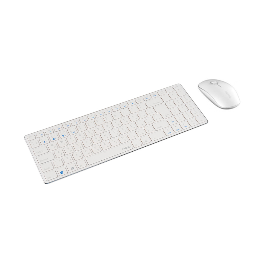 Комплект Клавиатура + Мышь Rapoo 9300M White фото 1