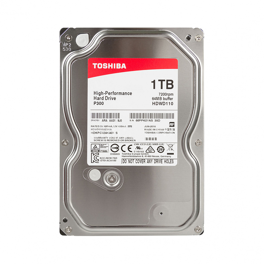 Жёсткий диск, Toshiba HDWD110UZSVA HDD 1TB фото 1
