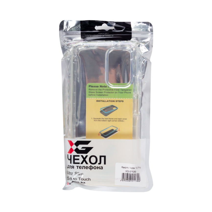 Чехол для телефона X-Game XG-BP089 для Redmi Note 10 Pro Прозрачный бампер фото 3