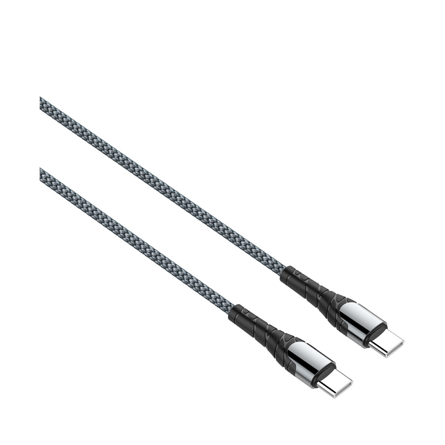 Интерфейсный кабель LDNIO Type-C to Type-C LC102 65W FDY 2м Серый фото 3