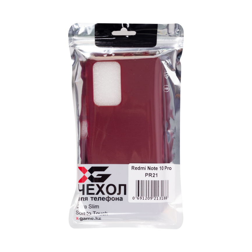 Чехол для телефона X-Game XG-PR21 для Redmi Note 10 Pro TPU Бордовый фото 3