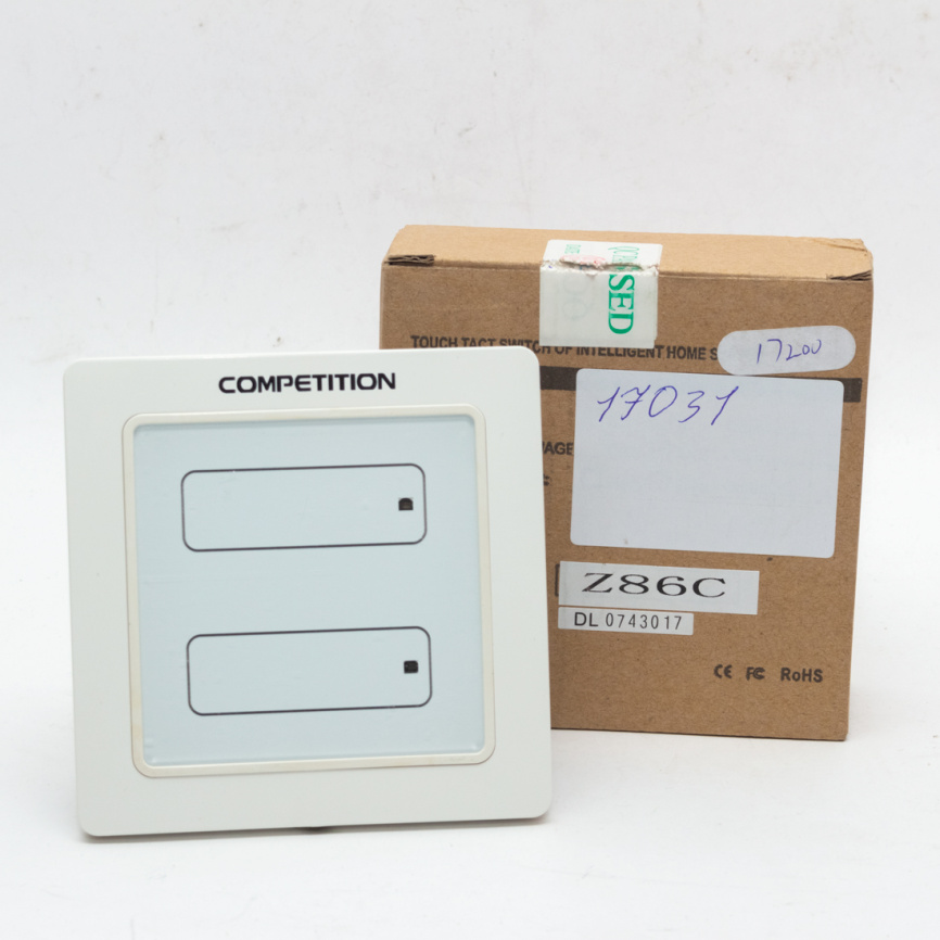 Беспроводной сенсорный переключатель для занавесок Competition Zigbee Z86C фото 1
