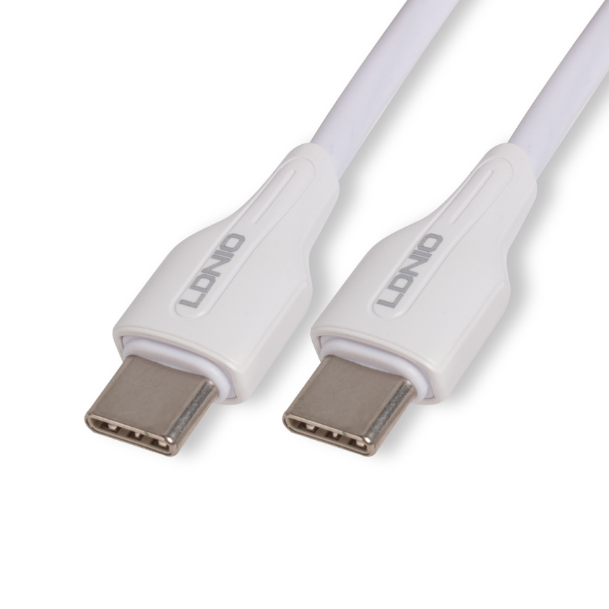 Интерфейсный кабель LDNIO Type-C to Type-C LC122-C 2м 65W Белый фото 1