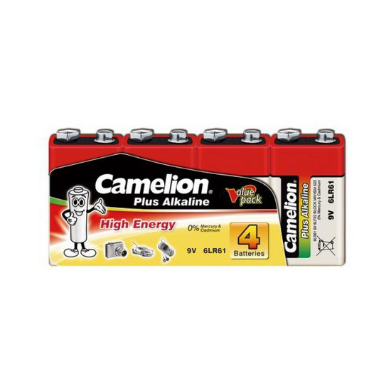 Батарейка CAMELION Plus Alkaline 6LR61-SP4 фото 1