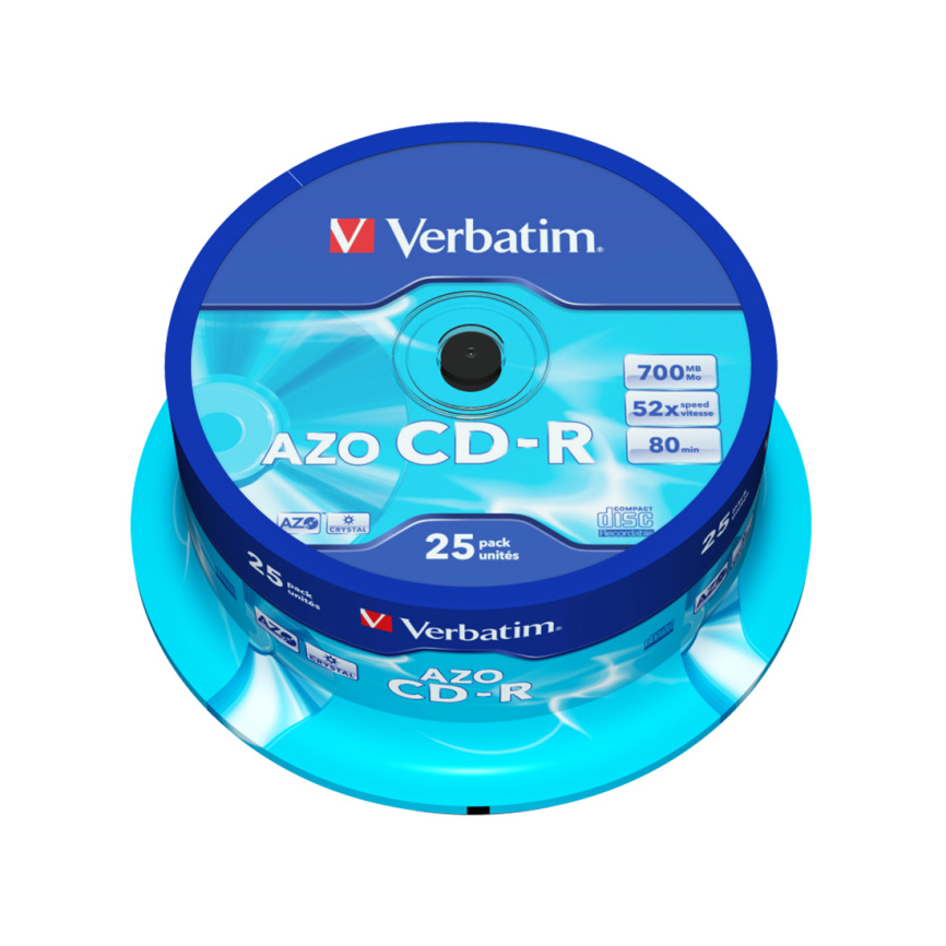 Диск CD-R Verbatim (43352) 700MB 25штук Незаписанный фото 2