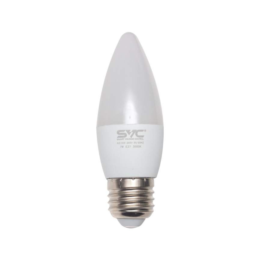 Эл. лампа светодиодная SVC LED C35-7W-E27-3000K, Тёплый фото 1