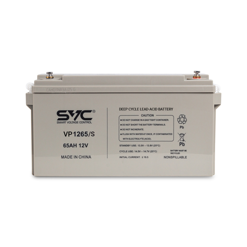 Аккумуляторная батарея SVC VP1265/S 12В 65 Ач (350*165*178) фото 2