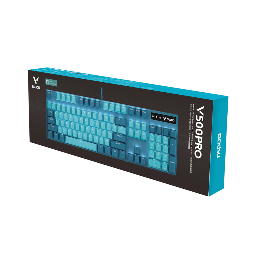 Клавиатура Rapoo V500PRO Cyan Blue фото 3