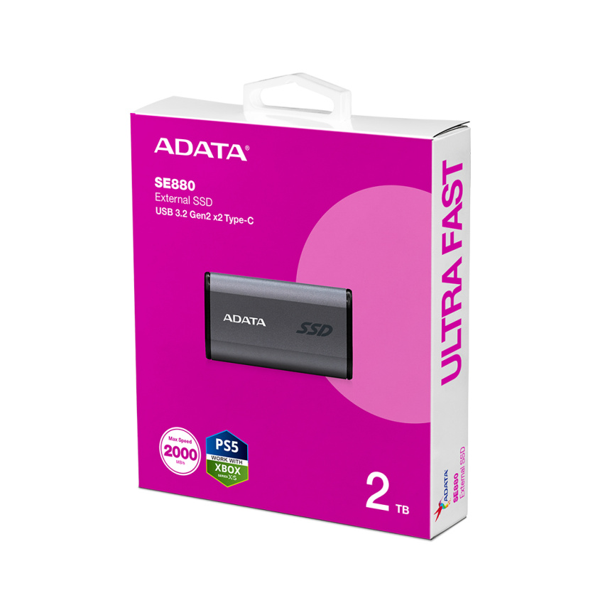 Внешний SSD диск ADATA SE880 2TB Серый фото 3