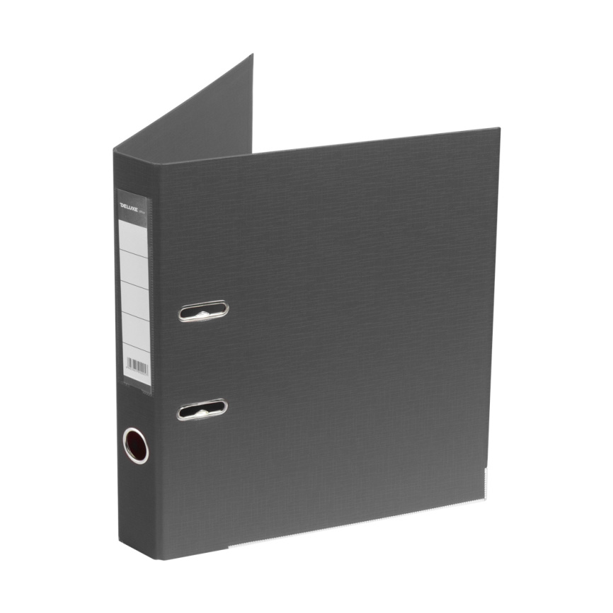 Папка-регистратор Deluxe с арочным механизмом, Office 2-GY27, А4, 50 мм, серый фото 1