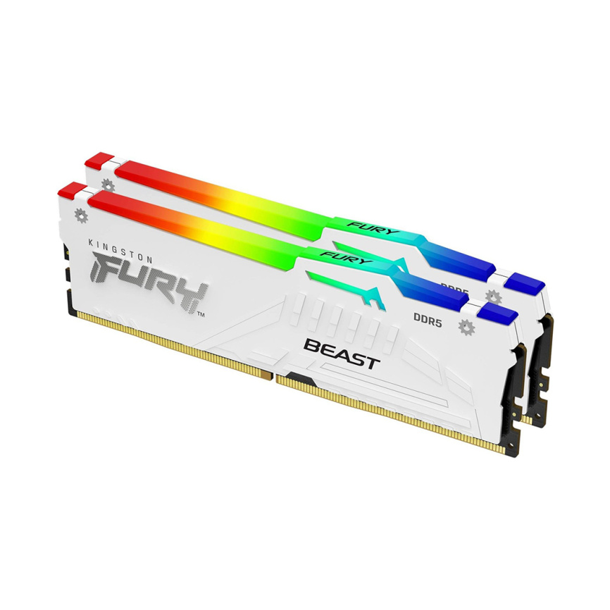 Комплект модулей памяти Kingston FURY Beast White RGB XMP KF552C40BWAK2-32 DDR5 32GB (Kit 2x16GB) 56 фото 1