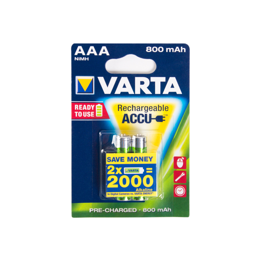 Аккумулятор VARTA R2U Micro 1.2V - HR03/AAA 800 мАч (2 шт) фото 2